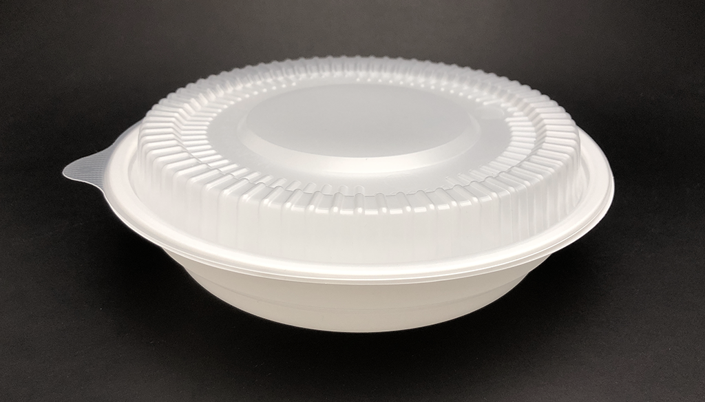 Closed lid view of SL723 white color round container